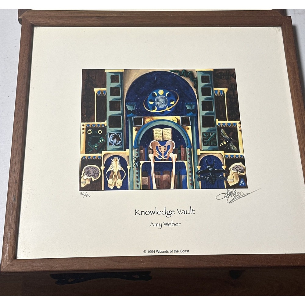 Wizards of the Coast MTG Knowledge Vault Amy Weber Signed #'d Art Print Giclée